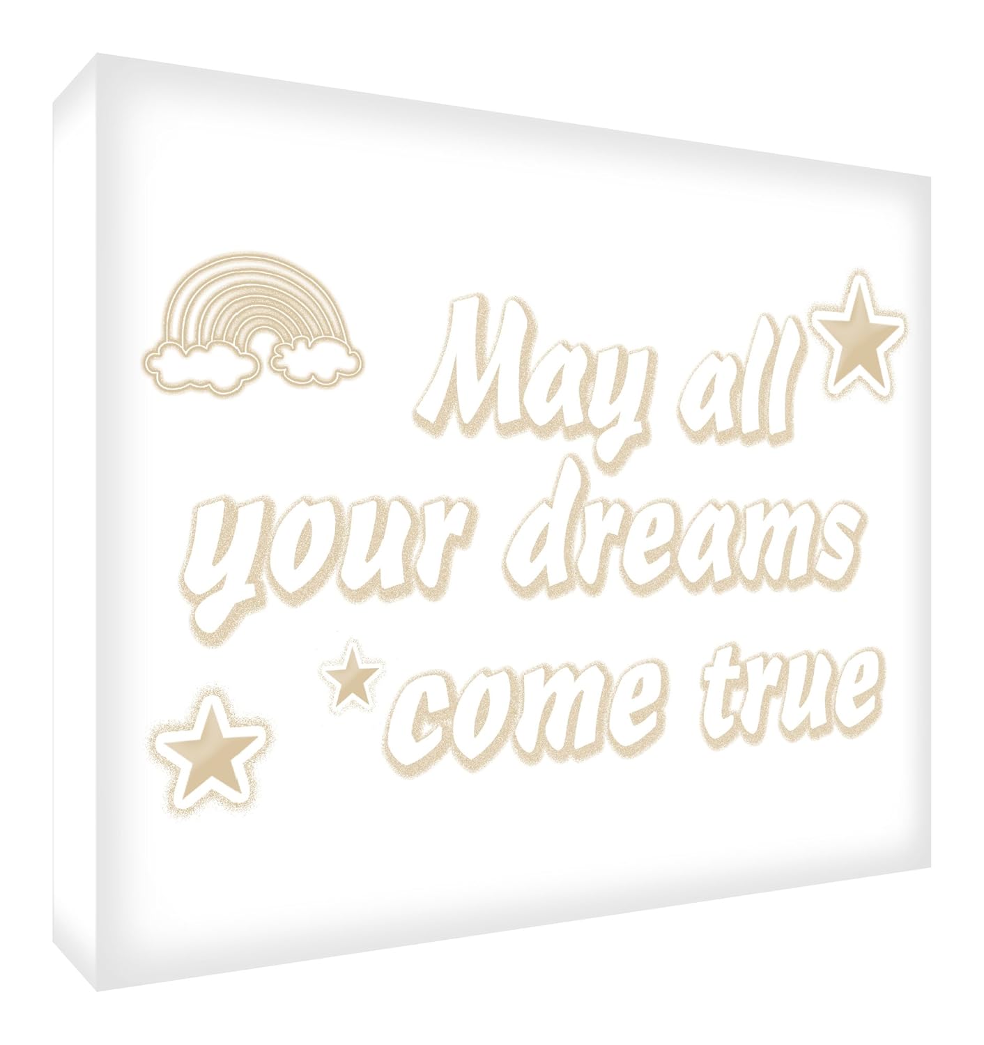 feel good art a5 钻石抛光亚克力块 may all your dreams come true